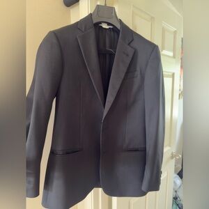 Armani Collezioni Black Charcoal Suit - 36S SLIM 75% OFF 100% wool suit